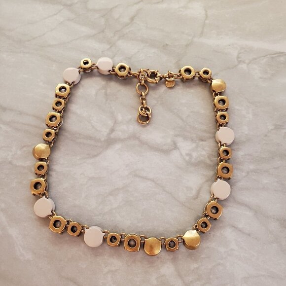 ✨ RARE HTF J.Crew Brulee Mercury Glass Rhinestone Crystal Statement Necklace ✨ - Picture 8 of 15